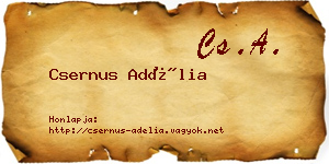 Csernus Adélia névjegykártya